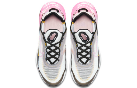 Nike Air MAX 2090 Амортизация Низкие Кроссовки для Беговых Занятий Детские Черные Белые Розовые
