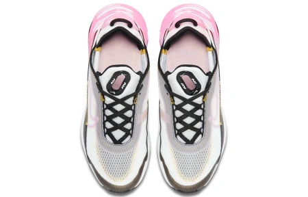 Nike Air MAX 2090 Амортизация Низкие Кроссовки для Беговых Занятий Детские Черные Белые Розовые