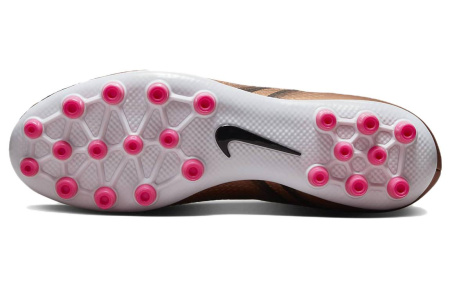 Nike AG Искусственная трава Противоскользящее и Износостойкое Покрытие Футбольные бутсы Унисекс Черный Золотой Белый