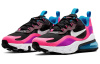 Nike Air Max 270 Кожа Амортизация Износостойкий Низкий Топ Детские Беговые Кроссовки Фиолетово-Розовые