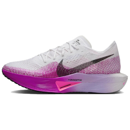 Nike ZoomX Vaporfly 3 Беговые кроссовки Низкий топ Белый Фиолетовый Черный Унисекс