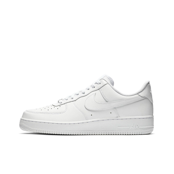 Nike Air Force 1 07 Кожа Устойчивая к истиранию Низкие Кроссовки для скейтбординга Мужские Чисто Белые