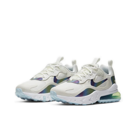 Nike Air Max 270 Ткань Низкий Верх Амортизирующие Повседневные Беговые Кроссовки Женские Синие Зеленые