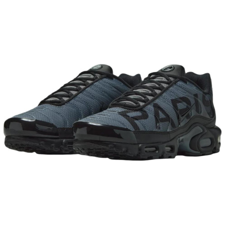 PSG X Nike Air Max Plus Устойчивые к истиранию низкие повседневные беговые кроссовки Мужские Черные Серые