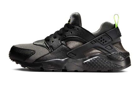 Nike Huarache Run Anti KICK и устойчивые к истиранию низкие детские беговые кроссовки черного цвета унисекс