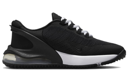 Nike Air Max 270 Амортизация Устойчивость к истиранию Дышащие Низкие Кеды для Детей Лайфстайл Черный Белый