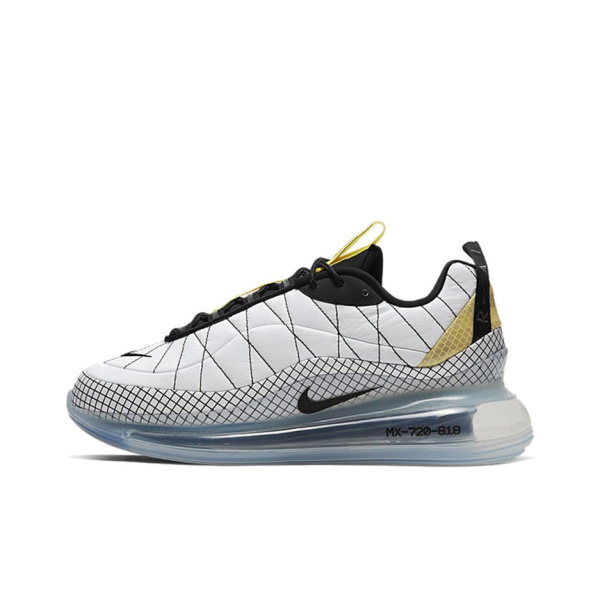 Nike Air Max 720 818 Кожа Нейлон Устойчивый к истиранию Низкий Верх Повседневная Обувь Унисекс Белый Желтый