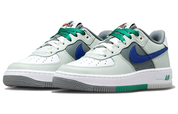 Nike Air Force 1 Синтетическая кожа кожа устойчивая к истиранию низкий топ детские скейтбординги белый зеленый