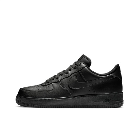 Nike Air Force 1 07 Черный воин Винтаж Устойчивые к истиранию Низкие Кроссовки для скейтбординга Унисекс Черные