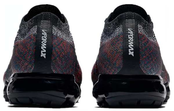 Nike VaporMax Flyknit Low Повседневные беговые кроссовки для женщин черные и красные