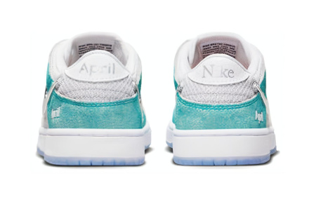 Апрель SKATEBOARDS X Nike Dunk SB противоскользящие устойчивые к истиранию низкие детские скейтборды белый зеленый