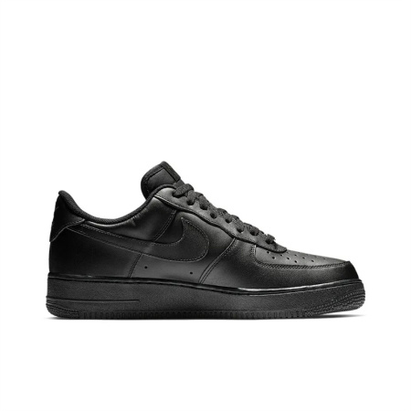 Nike Air Force 1 07 Черный воин Винтаж Устойчивые к истиранию Низкие Кроссовки для скейтбординга Унисекс Черные