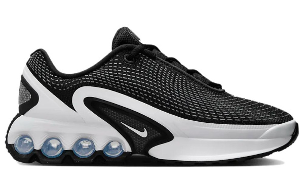 Nike Air Max DN Синтетическая кожа Амортизация Износостойкие Низкие Кеды для Детей Лайфстайл Черный Белый