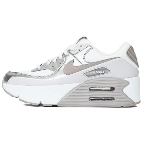 Nike Air Max 90 Устойчивая к истиранию Низкая Повседневная Обувь Женская Белая