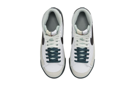 Nike Blazer Slip-Resistant Abrasion-Resistant MID Топ Детские Скейтбординг Черный Белый Унисекс