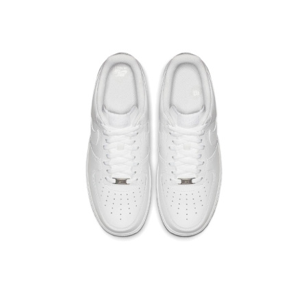 Nike Air Force 1 07 Кожа Устойчивая к истиранию Низкие Кроссовки для скейтбординга Мужские Чисто Белые
