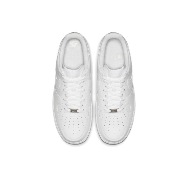 Nike Air Force 1 07 Кожа Устойчивая к истиранию Низкие Кроссовки для скейтбординга Мужские Чисто Белые