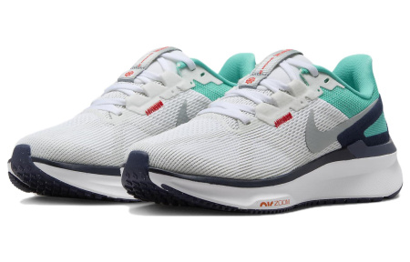Nike Zoom Structure 25 Дышащая Поддержка Низкий Верх Беговые Кроссовки Женские Белый Зеленый