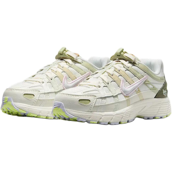 Nike P 6000 Противоскользящие Амортизирующие Отскок Дышащие Низкие Кеды для Детей Lifestyle Shoes Экрю