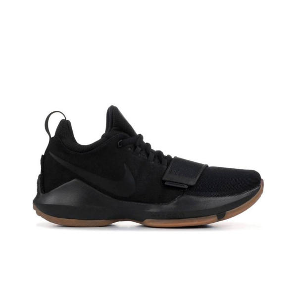 Nike PG 1 'Черный Gum' EP Павл Джордж Ткань Амортизация Противоскользящие Низкие Баскетбольные Кроссовки для Игры