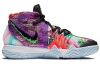 Nike Kybrid S2 'What The' Устойчивые к истиранию MID Детские Баскетбольные Кроссовки Черный Желтый Красный