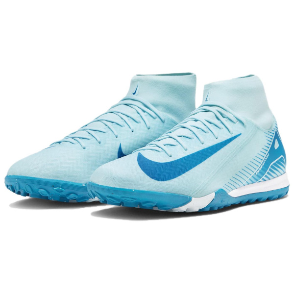 Nike Mercurial Superfly 10 TF Шипы Искусственный Шипы Устойчивость к Износу Покрытие Футбольные бутсы Мужские Синие