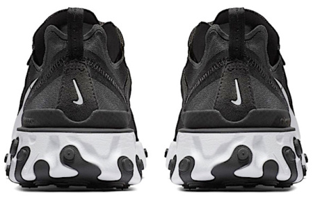 Nike React Element 55 Ткань Устойчивая к истиранию Низкий Топ ТРЕНИРОВОЧНАЯ БЕЖЕВАЯ БЕЛАЯ Обувь Женская