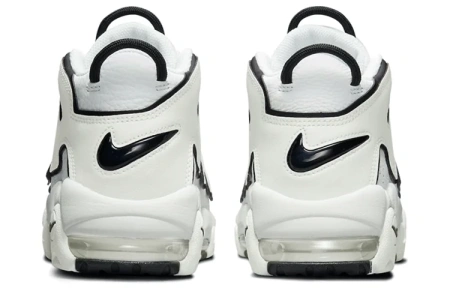 Nike Air More Uptempo Белый цвет вершины MID Топ Винтажные баскетбольные кроссовки Женские Белый Черный