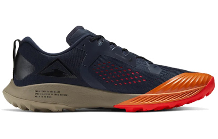 Nike Air Zoom Terra Kiger 5 Сетка Противоскользящие Низкие Кроссовки для Бега Унисекс Обсидиан