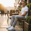 Nike Air Force 1 07 Кожа Устойчивая к истиранию Низкие Кроссовки для скейтбординга Мужские Чисто Белые