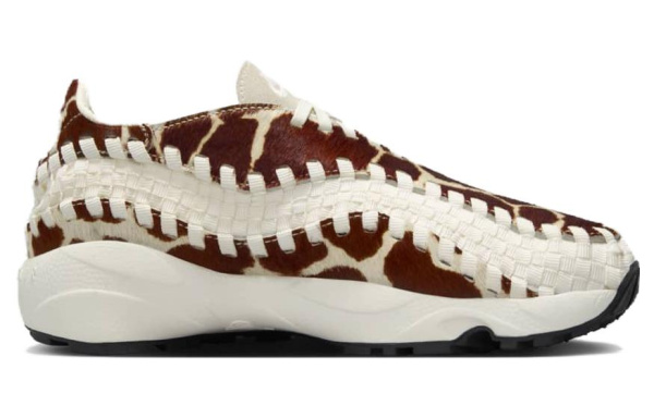 Nike Footscape Ткани вязаные Натуральный и Коричневый Противоскользящий Низкий Топ Повседневная обувь Женская
