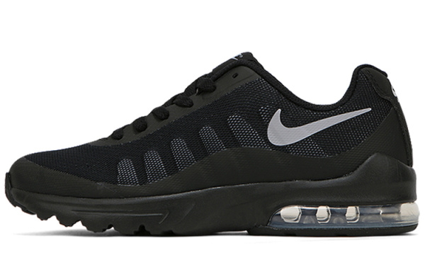 Nike Air Max Invigor Устойчивые к истиранию Низкие детские беговые кроссовки Черные