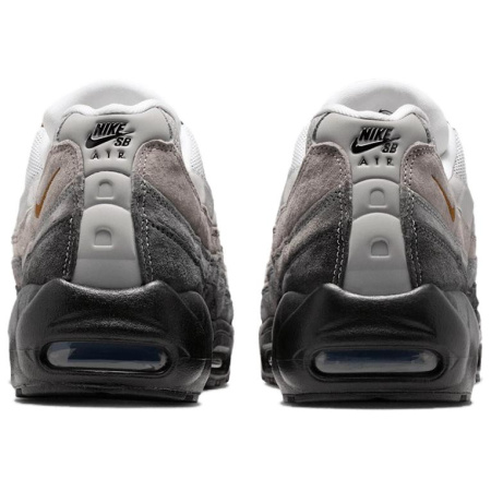Nike Air Max 95 Удобные и Легкие Устойчивые к Износу Низкие Кроссовки для Бега Унисекс Черные Серые
