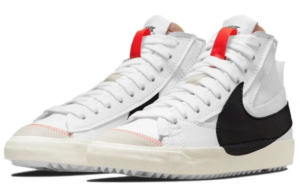 Nike Blazer Вельвет MID Скейтборд Кроссовки Унисекс Белый Черный