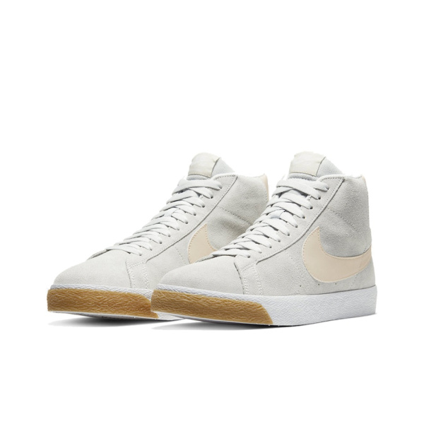Nike Blazer SB 'Крем Gum' Удобные противоскользящие легкие кроссовки для скейтбординга MID Мужские Серые
