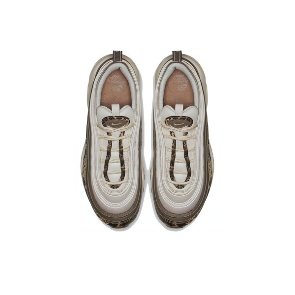 Nike Air Max 97 Нейлоновые Низкие Беговые Кроссовки Женские Камуфляж Коричневый