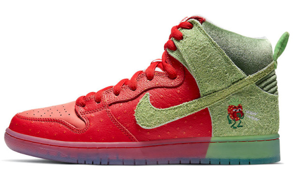 Nike Dunk SB Pro QS 'Клубничный Cough' Высокие Кроссовки для скейтбординга Унисекс Красный Зеленый