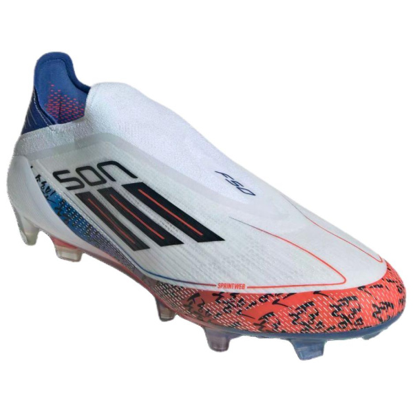 Adidas F50+ Elite Противоскользящие Устойчивые к истиранию Футбольные бутсы Унисекс Белый Синий Красный