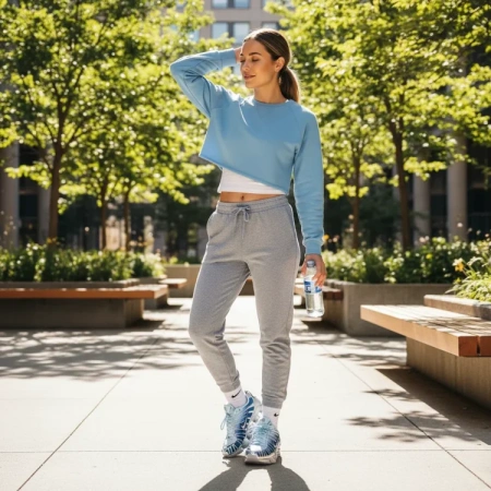 Nike Shox TL Series Текстиль Синтетическая кожа Детские повседневные кроссовки Светло-синий Унисекс