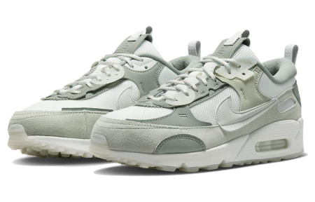 Nike Air Max 90 Futura Устойчивая к истиранию Низкая Повседневная Обувь Женская Зеленая Белая