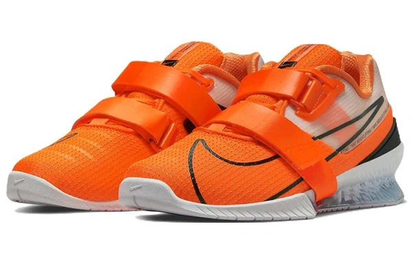 Nike Romaleos 4 Удобные Низкие Кроссовки для Тренировок Унисекс Оранжевые Черные