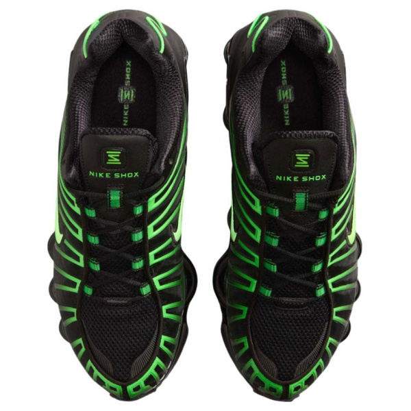 Nike Shox TL Series Low Топ Детские Лайфстайл Кроссовки Черный Зеленый Унисекс