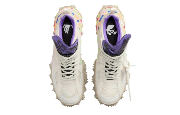 Off Белый X Nike Air Terra Forma Мода Высокие Кеды Уличная Обувь Мужская Экрю