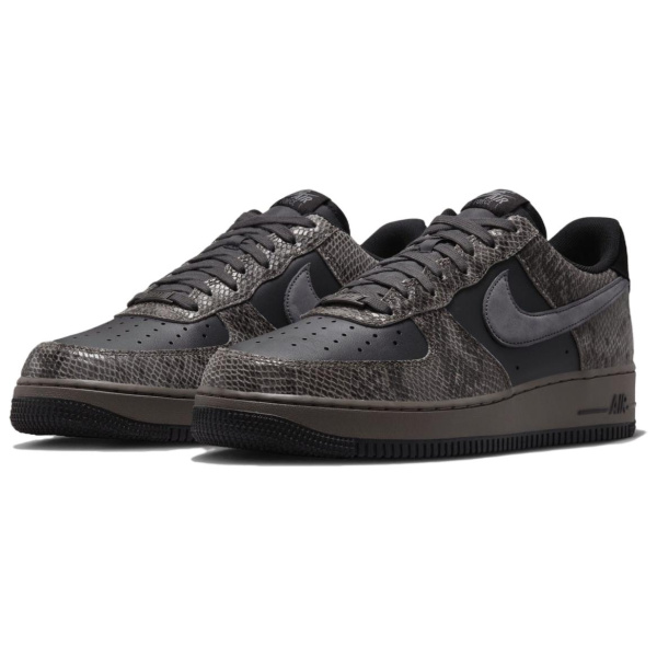 Nike Air Force 1 Slip-Resistant Abrasion-Resistant Low-Top Скейтборд Кроссовки Мужские Черные Серые