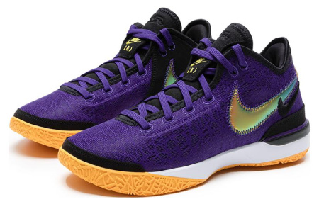 Nike LeBron NXXT Gen Low Топ Баскетбольные кроссовки Мужские Фиолетовые Золотые