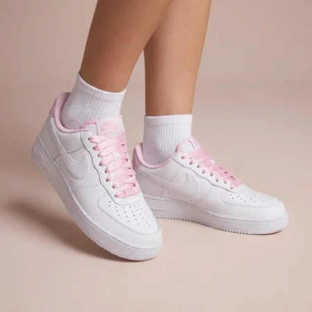 Nike Air Force 1 Low Топ Скейтборд Кроссовки Женские Белый Розовый