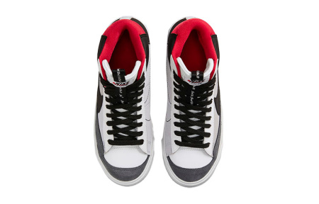 Nike Blazer '77 SE D Замша Противоскользящий Устойчивый к истиранию MID Верх Детские Скейтбординг Черный Белый Красный