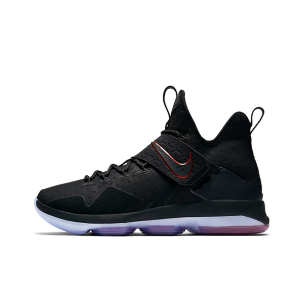 Nike Lebron 14 Темно-красный цвет противоскользящие легкие MID баскетбольные кроссовки для игры мужские черный красный
