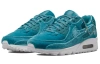 Nike Air Max 90 Раздельная замша Низкий топ Повседневные беговые кроссовки Женские Озерный зеленый