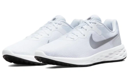 Nike REVOLUTION 6 Low Топ Повседневные Беговые Кроссовки Мужские Белые Серые